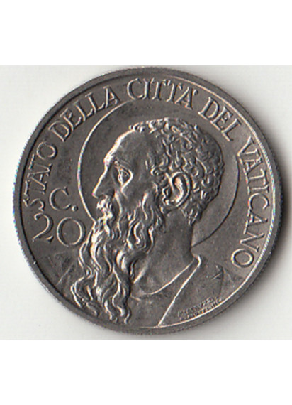 1931 - 20 centesimi Vaticano Pio XI San Paolo Bella